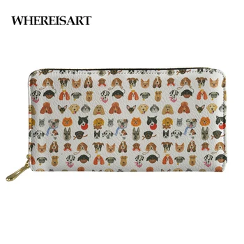 WHEREISART Pop Art Dog Faces Love Leather 2018 Brand Fashion Long Purse Card Holders for Lady Carteira Feminina Portefeuille 
WHEREISART Pop Art Dog Faces Love Leather 2018 Brand Fashion Long Purse Card Holders for Lady Carteira Feminina Portefeuille