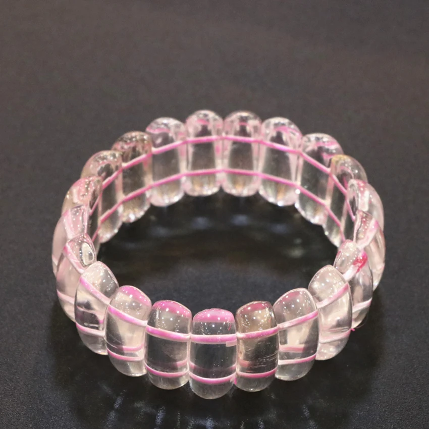 Charms Natural Pink Crystal Stone Hibiscus Bracelets For Women Geometry 10x19mm Beads Manual Bangle Lovely Jewelry 7.5ich B3272
Charms Natural Pink Crystal Stone Hibiscus Bracelets For Women Geometry 10x19mm Beads Manual Bangle Lovely Jewelry 7.5ich B3272