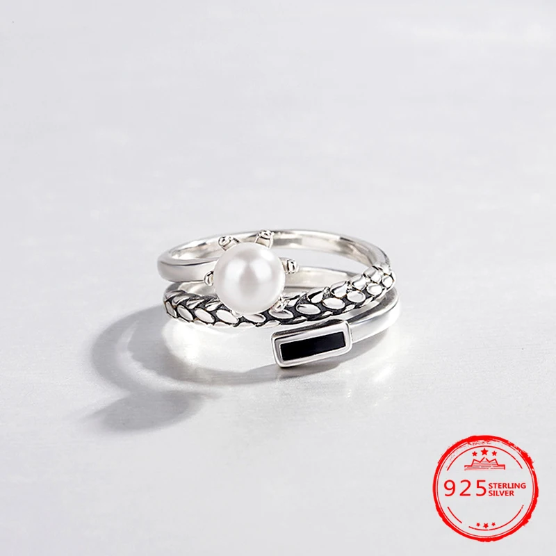 2019 new sterling silver S925 sterling silver personality design three-layer beaded winding twist vintage female ring jewelry 
2019 new sterling silver S925 sterling silver personality design three-layer beaded winding twist vintage female ring jewelry