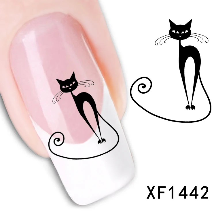 Дизайн ногтей Красота ногтевая декоративная наклейка различные кошка лоза