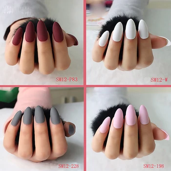 24pcs Fashion Acrylic Fake Nails Tips Dull Polish Matte Decorated for Fashion Nail Art Nail Tips Long False Full Cover Nails
24pcs Fashion Acrylic Fake Nails Tips Dull Polish Matte Decorated for Fashion Nail Art Nail Tips Long False Full Cover Nails