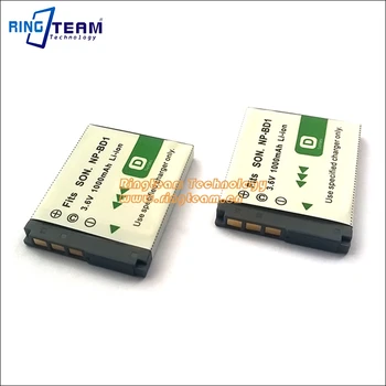 

2Pcs/Lot Rechargeable Batteries NP-BD1 NPBD1 for Sony Cybershot Cameras DSC T2 G3 T70 T75 T77 T200 T300 T500 T700 T90 T900 TX1