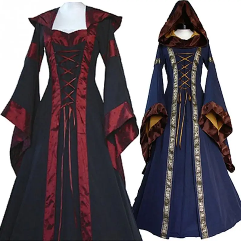 Halloween Victorian Dress Cosplay Costumes Scary Vampire Witch Clothes Women Girls Medieval Masquerade Black Fancy Maxi Dress
Halloween Victorian Dress Cosplay Costumes Scary Vampire Witch Clothes Women Girls Medieval Masquerade Black Fancy Maxi Dress
