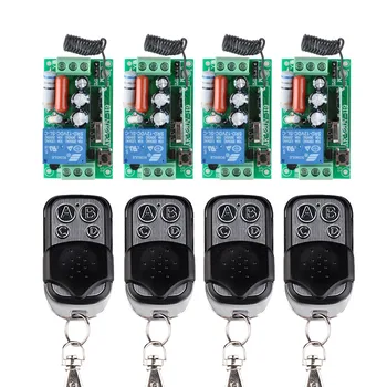 AC 220V 1CH 10A Wireless Remote Control Switch 4 Receiver + 4 Transmitter Learning Code Momentary Toggle Latched Adjusted
AC 220V 1CH 10A Wireless Remote Control Switch 4 Receiver + 4 Transmitter Learning Code Momentary Toggle Latched Adjusted