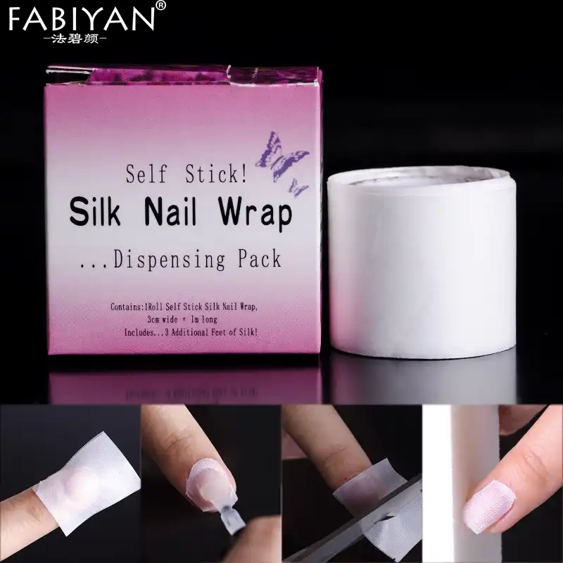 nails stick,longnails nail care fiberglass silk nails wrap stickers for gel extension