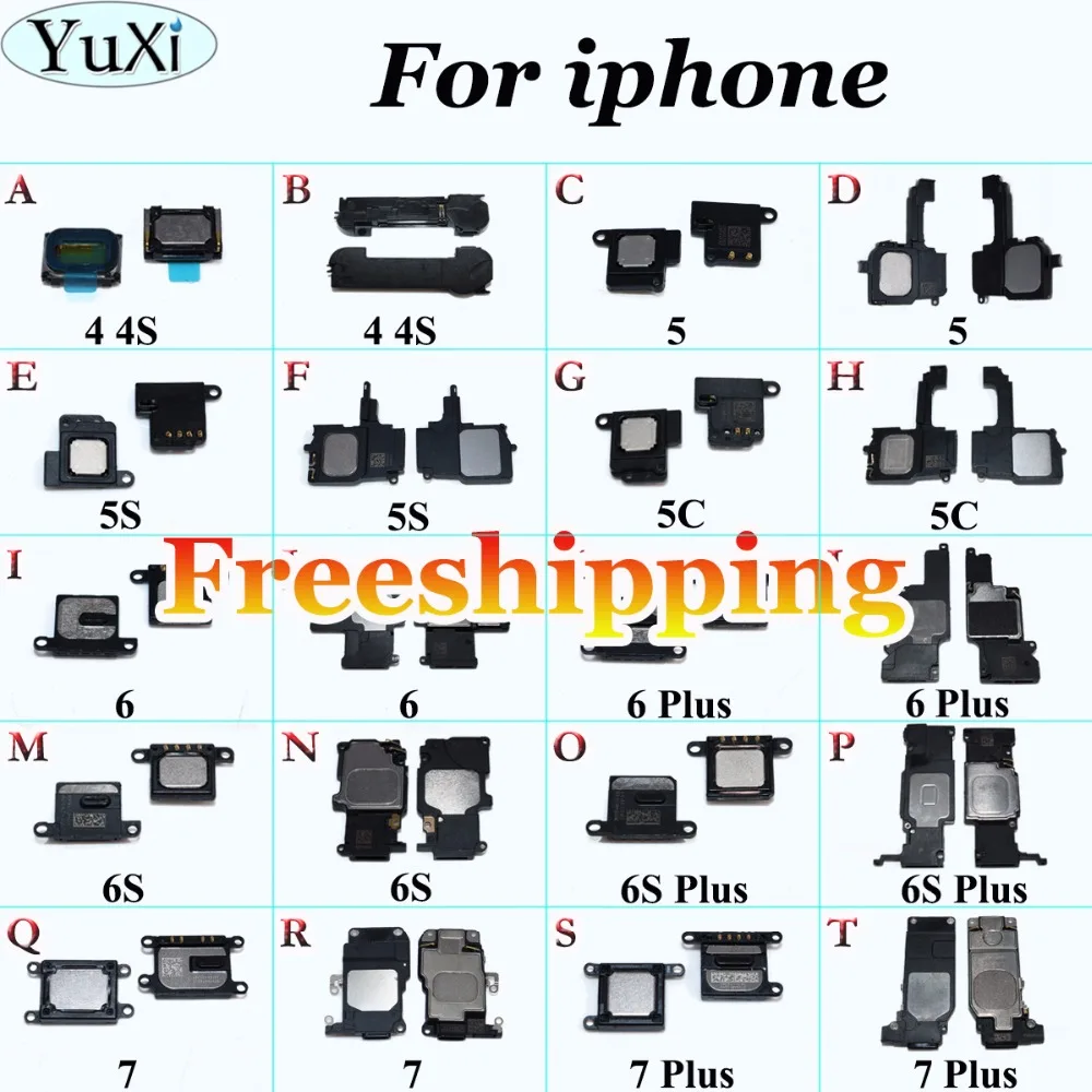 YuXi Earpiece Ear Speaker Sound Receiver Flex Cable For iPhone 4 4S 5 5S 5C 6 6Plus 6S 6S Plus 7 7Plus Replacement Repair Parts
YuXi Earpiece Ear Speaker Sound Receiver Flex Cable For iPhone 4 4S 5 5S 5C 6 6Plus 6S 6S Plus 7 7Plus Replacement Repair Parts