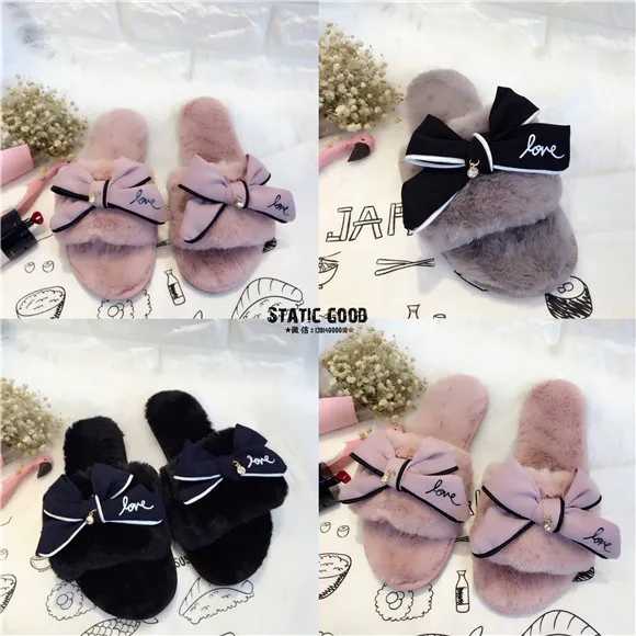 famous-brand-fur-flip-flops-sweet-lace-bow-fur-slides-women-designer-winter-sandals-warm-and (4)