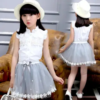Girl Clothes Summer Girls Skirt Clothes White Tops Gray Color Tassels Tutu Sets Girls Clothing Baby Girls Clothes
Girl Clothes Summer Girls Skirt Clothes White Tops Gray Color Tassels Tutu Sets Girls Clothing Baby Girls Clothes