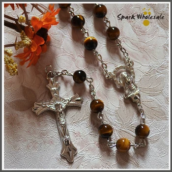 10pcs/lot Deluxe Religious 6mm Natural Yellow Tiger Eye Beads Rosary Catholic Stone Beads Rosary Necklace
10pcs/lot Deluxe Religious 6mm Natural Yellow Tiger Eye Beads Rosary Catholic Stone Beads Rosary Necklace
