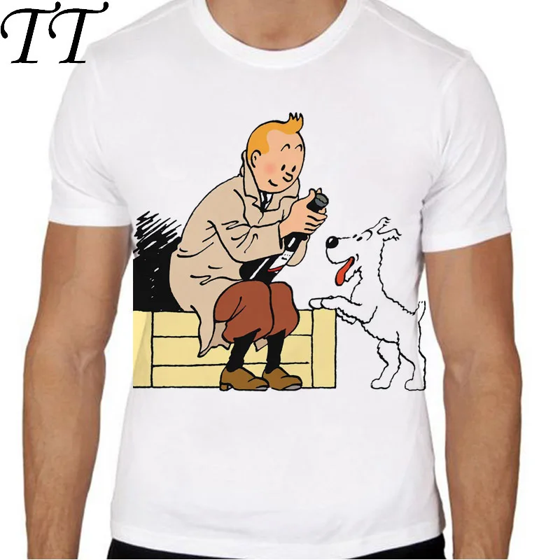 Tintin T-shirt men summer t-shirt boy print tshirt anime t shirt brand clothing white color tops tees TMM475
Tintin T-shirt men summer t-shirt boy print tshirt anime t shirt brand clothing white color tops tees TMM475