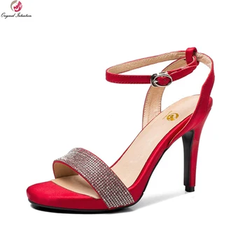 Original Intention Fashion Women Sandals Buckle Open Toe Rhinestone Thin Heels Sandals Ladies Black Red Shoes Woman US Size 3-9
Original Intention Fashion Women Sandals Buckle Open Toe Rhinestone Thin Heels Sandals Ladies Black Red Shoes Woman US Size 3-9