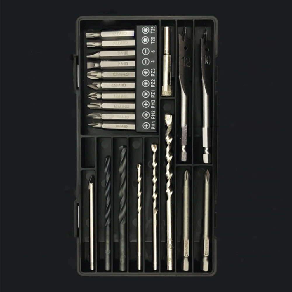 22pcs HSS Screwdriver Twist Drill Bits Tool Set with Storage Box Multi-functional Drill Bit Box Set Hardware Tools Power Tools
22pcs HSS Screwdriver Twist Drill Bits Tool Set with Storage Box Multi-functional Drill Bit Box Set Hardware Tools Power Tools
