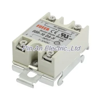 DIN Rail Mount Single Phase SSR-10DA-H Solid State Relay 10A 3-32VDC 90-480VAC
DIN Rail Mount Single Phase SSR-10DA-H Solid State Relay 10A 3-32VDC 90-480VAC