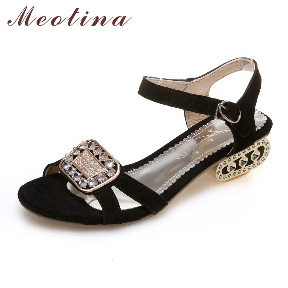 Meotina Women Sandals 2018 Summer Shoes Women Open Toe Crystal Chunky Heels Sandals Rhinestone Shoes Black Big Size 12 44 45 46
Meotina Women Sandals 2018 Summer Shoes Women Open Toe Crystal Chunky Heels Sandals Rhinestone Shoes Black Big Size 12 44 45 46