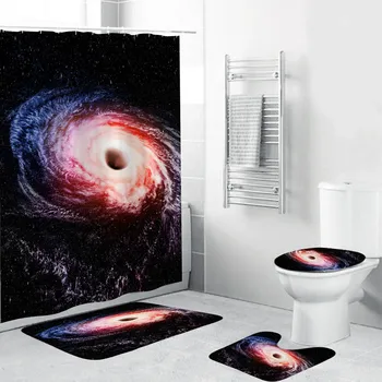 4PCS/Set Non-Slip Lavatory Polyester Bath Set Waterproof Shower Curtain Toilet Cover Mat Set Home Bathroom Decoration Set 4Peice
4PCS/Set Non-Slip Lavatory Polyester Bath Set Waterproof Shower Curtain Toilet Cover Mat Set Home Bathroom Decoration Set 4Peice