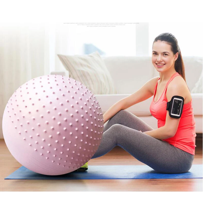 

JUFIT PVC Fitness Ball,Thick Anti Burst Slim Shaping Body Balance Stability Training Exercise Style Yoga Ball with Foot Pump