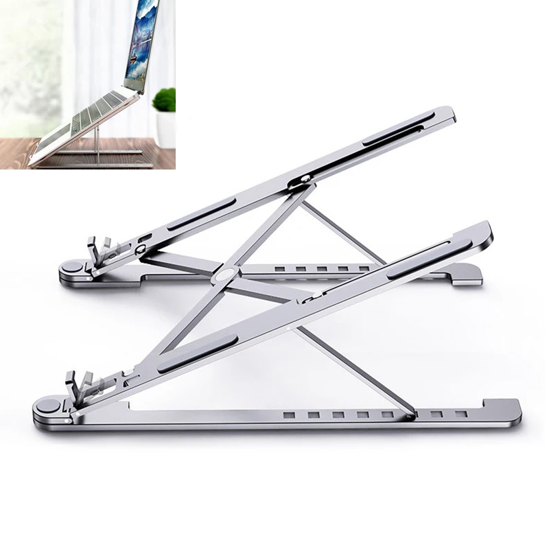 Laptop Stand Ventilated 8 Height Adjustable Laptop Riser Aluminum Notebook Cooling Holder Portable for MacBook Air Pro 11-17''
Laptop Stand Ventilated 8 Height Adjustable Laptop Riser Aluminum Notebook Cooling Holder Portable for MacBook Air Pro 11-17''