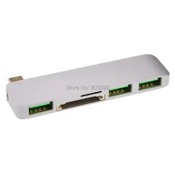 5-In-1 high quality Type C To USB3.0 HUB+SD/TF Card Reader Charging Data Sync Adapter Combo For NEW MacBook
5-In-1 high quality Type C To USB3.0 HUB+SD/TF Card Reader Charging Data Sync Adapter Combo For NEW MacBook