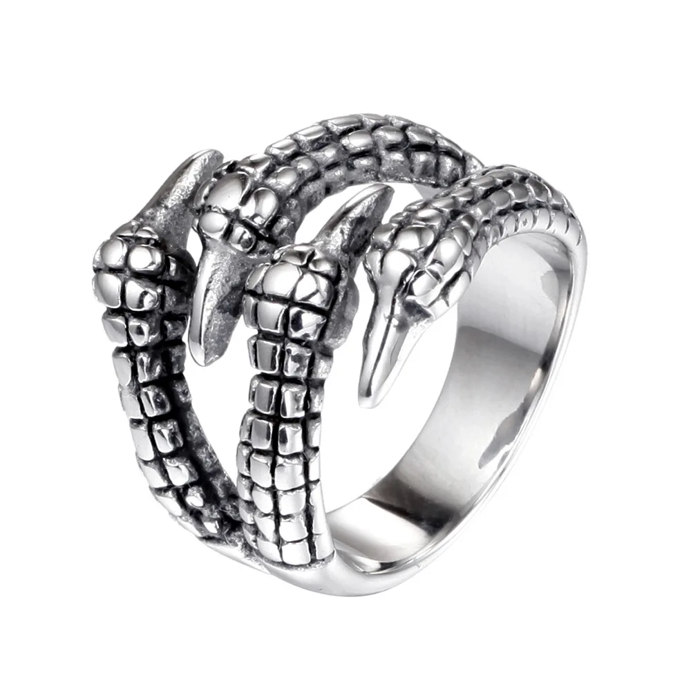 316L Stainless Steel Dragon Claw Man Men Rings Punk Rock Vintage Carving Titanium Unique for Male Boy Fashion Jewelry Gift
316L Stainless Steel Dragon Claw Man Men Rings Punk Rock Vintage Carving Titanium Unique for Male Boy Fashion Jewelry Gift