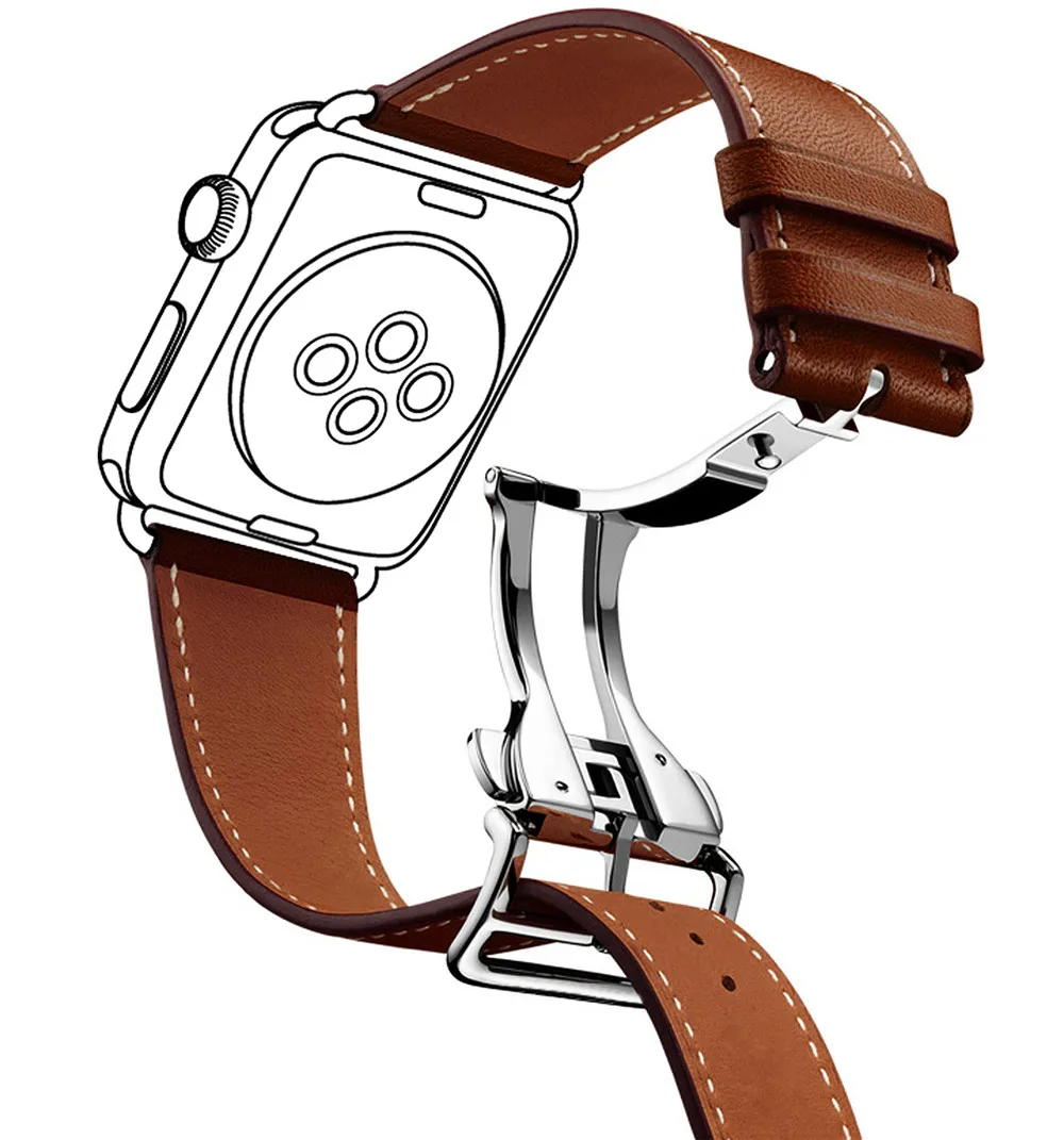 Deployment Buckle Single Tour Leather band for apple watch strap for iwatch belt for Hermes watch band
Deployment Buckle Single Tour Leather band for apple watch strap for iwatch belt for Hermes watch band