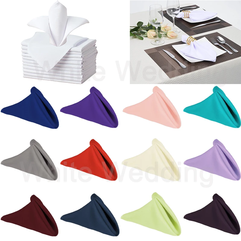 HAORUI 30cm x 30cm Wedding Table Napkin Linen Napkin Polyester Handkerchief Cloth for Diner Party Xmas Supply Wedding Favors
HAORUI 30cm x 30cm Wedding Table Napkin Linen Napkin Polyester Handkerchief Cloth for Diner Party Xmas Supply Wedding Favors