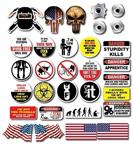 For 31 pack of Crude Humor Hilarious WELDER EDITION Hard Hat Prank Decal Joke Sticker Funny Laugh Construction LOL
For 31 pack of Crude Humor Hilarious WELDER EDITION Hard Hat Prank Decal Joke Sticker Funny Laugh Construction LOL