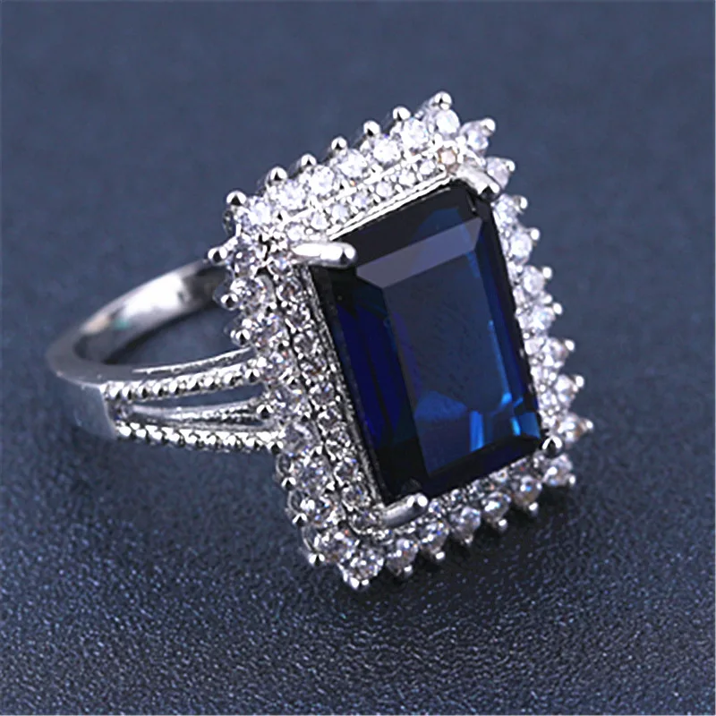 New High Quality AAAAA Square Blue Stone 925 Sterling Silver Rings For Women Gorgeous Wedding Anel For Elegant Lady wholesale
New High Quality AAAAA Square Blue Stone 925 Sterling Silver Rings For Women Gorgeous Wedding Anel For Elegant Lady wholesale