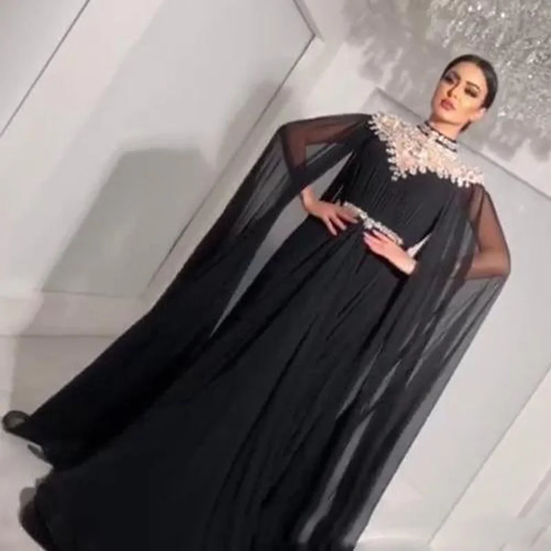 2018 Bling A-Line Evening Gowns with Long Cape High Neck Rhinestone Floor Length Sash Chiffon Prom Gowns Plus Size Custom Made
2018 Bling A-Line Evening Gowns with Long Cape High Neck Rhinestone Floor Length Sash Chiffon Prom Gowns Plus Size Custom Made
