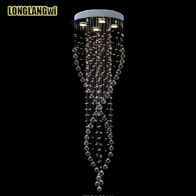 New long modern LED K9 Crystal Chandeliers Lights staircase penthouse villa stairs light rotating parlor Lighting
New long modern LED K9 Crystal Chandeliers Lights staircase penthouse villa stairs light rotating parlor Lighting