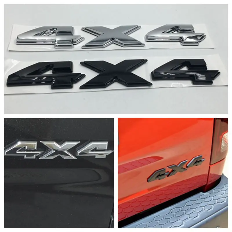 Image For Dodge Ram Trucks Black   Silver 4X4 Emblem Logo Decal Badge Namplate Sticker