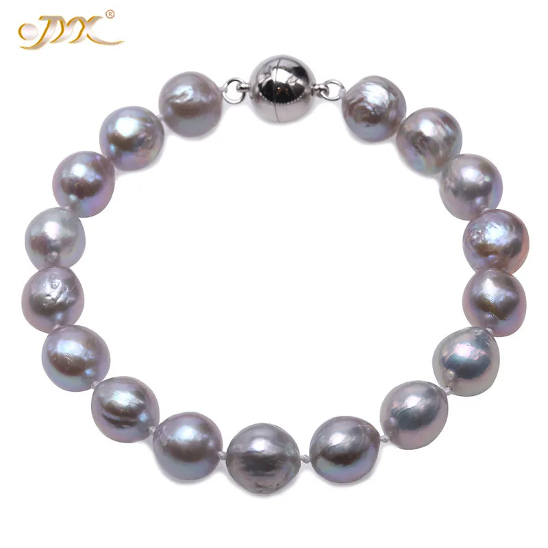 JYX 2019 Very Elegant baroque pearls bracelet grey natural freshwater baroque pearl shinning pearls bracelet 8"
JYX 2019 Very Elegant baroque pearls bracelet grey natural freshwater baroque pearl shinning pearls bracelet 8"