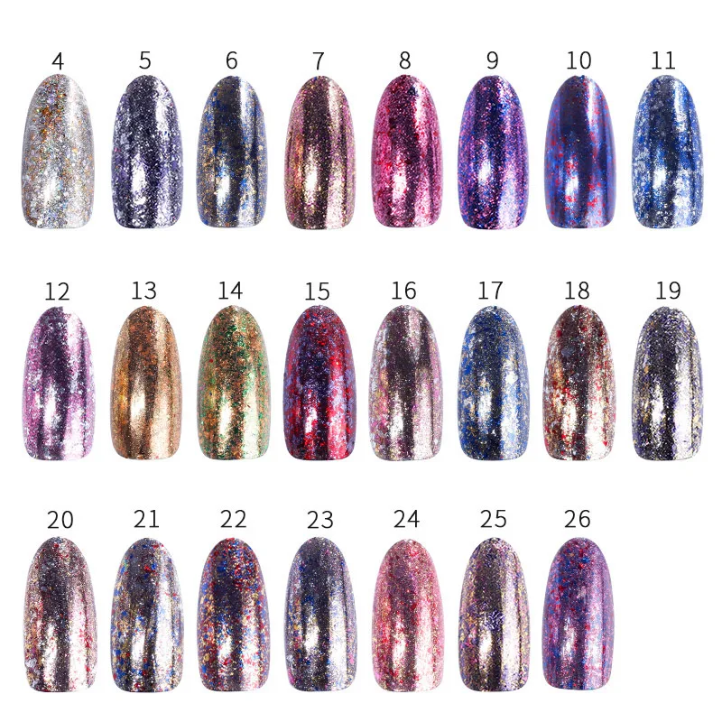 NEWBY 1Box Mix Color Colorful Glitter Aluminum Flakes Magic Froste Effect Powder Nail Gel Polish Chrome Pigment Decorations
NEWBY 1Box Mix Color Colorful Glitter Aluminum Flakes Magic Froste Effect Powder Nail Gel Polish Chrome Pigment Decorations