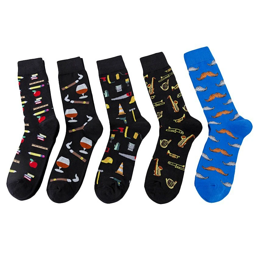 PEONFLY Men's Cotton Funny Socks Harajuku Creative Book Beard Pattern Happy Socks Dress Wedding Novelty Socks Clacetines Hombre
PEONFLY Men's Cotton Funny Socks Harajuku Creative Book Beard Pattern Happy Socks Dress Wedding Novelty Socks Clacetines Hombre