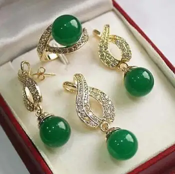 Free Shipping > Miss Charm Jew. Jewelry 12mm Green Stone Pendant Chains and Necklaces Earrings Set of AAA Natural Jewelry
Free Shipping > Miss Charm Jew. Jewelry 12mm Green Stone Pendant Chains and Necklaces Earrings Set of AAA Natural Jewelry