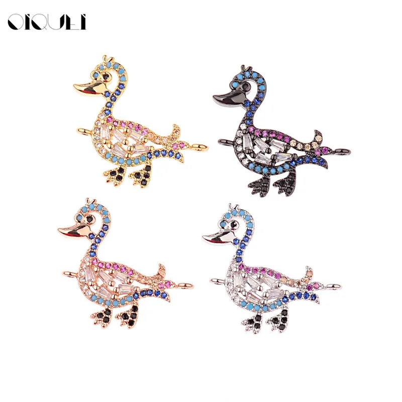 OIQUEI Cubic Zirconia Cute Animal Duck Charms Connector Pendant CZ Copper Beads Fit For DIY Bracelet Necklace Jewelry Making
OIQUEI Cubic Zirconia Cute Animal Duck Charms Connector Pendant CZ Copper Beads Fit For DIY Bracelet Necklace Jewelry Making
