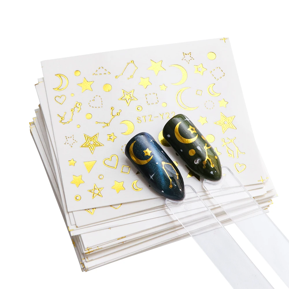 20pcs/Set Gold Designs Nail Stickers Lace Flowers Stars Decorations Nail Art Water Transfer Decals Manicure Accessory TRSTZ-YY20 
20pcs/Set Gold Designs Nail Stickers Lace Flowers Stars Decorations Nail Art Water Transfer Decals Manicure Accessory TRSTZ-YY20