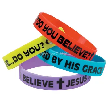 100pcs Do You Believe, I Believe Do You, I Believe Jesus Saves and Saved wristband silicone bracelets free shipping by ePacket A
100pcs Do You Believe, I Believe Do You, I Believe Jesus Saves and Saved wristband silicone bracelets free shipping by ePacket A
