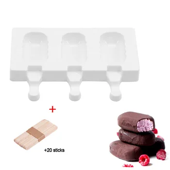 3 Cell Silicone Frozen Ice Cream Mold For Ice Cube Juice Popsicle Children Pop Lolly Tray Mould Decorating Ice Cream Tools
3 Cell Silicone Frozen Ice Cream Mold For Ice Cube Juice Popsicle Children Pop Lolly Tray Mould Decorating Ice Cream Tools