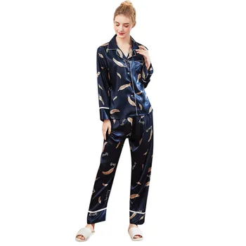 Women Nightgown Nightshirt Nighty For Ladies Summer Sleepwear Long Sleeve Printed Nightwear Satin Top Pants Sets a0404
Women Nightgown Nightshirt Nighty For Ladies Summer Sleepwear Long Sleeve Printed Nightwear Satin Top Pants Sets a0404