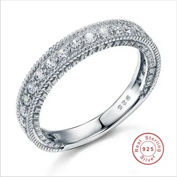 Solid Sterling S925 s925 Wedding Band Eternity Ring Jewelry Wholesale Vintage Style Art Deco
Solid Sterling S925 s925 Wedding Band Eternity Ring Jewelry Wholesale Vintage Style Art Deco
