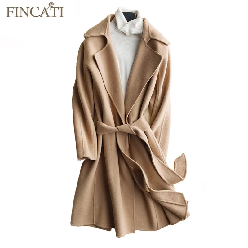 Wool Coat Women 2018 High-End Autumn Winter 100% Wool Turn-Down Collar with Belt Long Jacket Overcoats Casaco Feminino
Wool Coat Women 2018 High-End Autumn Winter 100% Wool Turn-Down Collar with Belt Long Jacket Overcoats Casaco Feminino