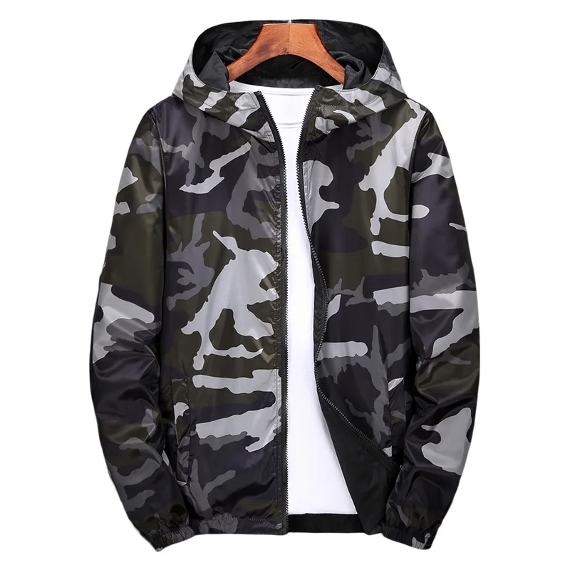 Windbreaker Jackets Men 2019 Military Camouflage Mens Hooded Jackets Coats Both Side Wear Male Zipper Lightweight Bomber Jackets
Windbreaker Jackets Men 2019 Military Camouflage Mens Hooded Jackets Coats Both Side Wear Male Zipper Lightweight Bomber Jackets