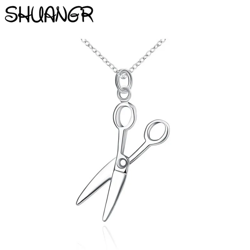 SHUANGR Cosmetologist Hair Dresser Silver Fashion Design Hair Scissor Dangle Pendant Necklace Scissors Jewelry Hairdresser Gift
SHUANGR Cosmetologist Hair Dresser Silver Fashion Design Hair Scissor Dangle Pendant Necklace Scissors Jewelry Hairdresser Gift