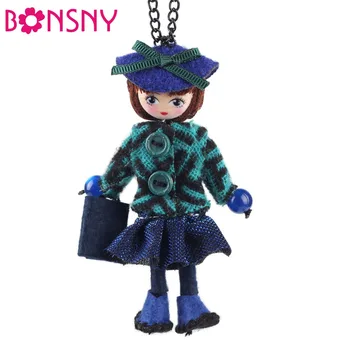 Bonsny Handmade Doll Necklace French Cloth Long Pendant 2016 New Spring Trendy Jewelry for Women Girl Charm Accessories
Bonsny Handmade Doll Necklace French Cloth Long Pendant 2016 New Spring Trendy Jewelry for Women Girl Charm Accessories