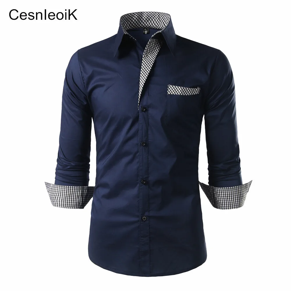 men 100% cotton shirt Casual black square shirt autumn winter cool patchwork long sleeve blouse men Y10
men 100% cotton shirt Casual black square shirt autumn winter cool patchwork long sleeve blouse men Y10