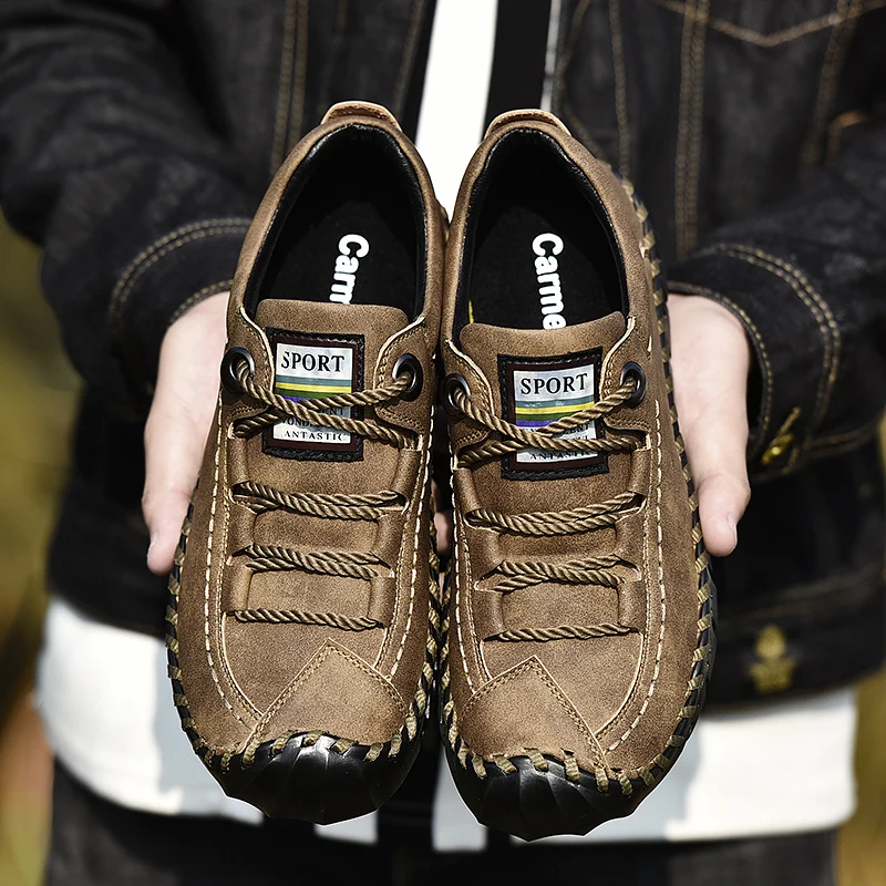 Hot Sale 2019 Spring Genuine Leather Men's Shoes Lace-up Man Outdoor Casual Shoes Thick Bottom Stitch Non-slip Male Shoes
Hot Sale 2019 Spring Genuine Leather Men's Shoes Lace-up Man Outdoor Casual Shoes Thick Bottom Stitch Non-slip Male Shoes