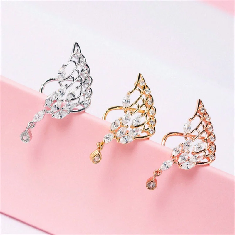 1Pc Earring Clip Elegant Angel Wing Clamp Earring Fashion Cute Women Crystal Hot Sale Vintage Statement Jewelry Gift
1Pc Earring Clip Elegant Angel Wing Clamp Earring Fashion Cute Women Crystal Hot Sale Vintage Statement Jewelry Gift