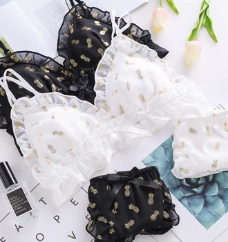 Pineapple Bralette Women's Japanese Bra & Panties Set Milk Silk Wirefree Soft Underwear Sleep Intimates Set Lolita
Pineapple Bralette Women's Japanese Bra & Panties Set Milk Silk Wirefree Soft Underwear Sleep Intimates Set Lolita