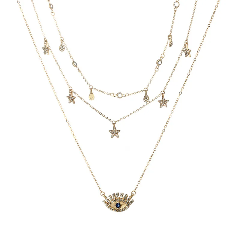 Hot Bohemian Multi layer Pendant Necklaces For Women Fashion Golden Geometric Charm Chains Necklace Jewelry Accessories gift
Hot Bohemian Multi layer Pendant Necklaces For Women Fashion Golden Geometric Charm Chains Necklace Jewelry Accessories gift