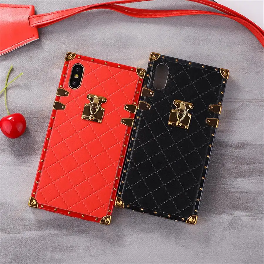 Luxury PU Leather Phone Cases for iphone X 6 6s 7 8 Plus XR Xs Max Fashion Square Lattice Vintage Phone Back Cover Coque Case
Luxury PU Leather Phone Cases for iphone X 6 6s 7 8 Plus XR Xs Max Fashion Square Lattice Vintage Phone Back Cover Coque Case